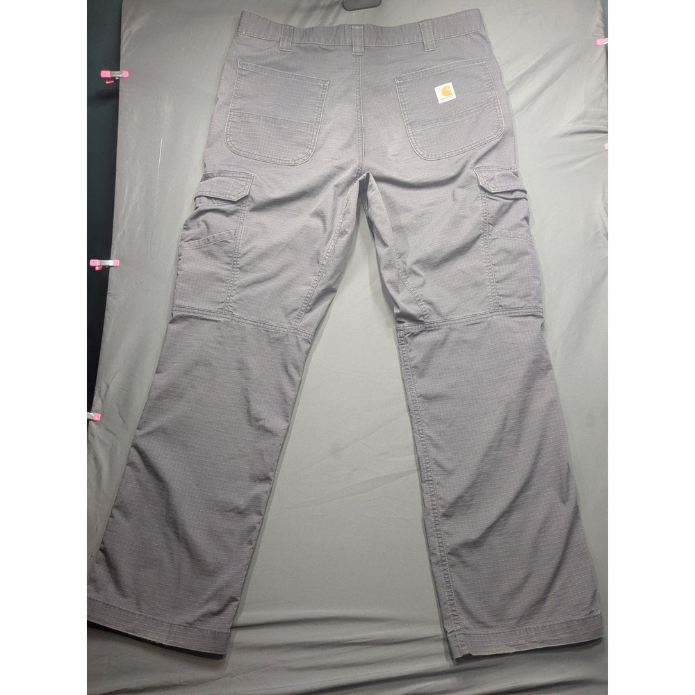 Carhartt Mens Relaxed Fit Ripstop Cargo Pants Grey 36x32 Workwear 104200-029